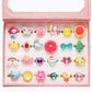 24PCS Adjustable Jewelry Rings Set Girls Pretend Play Rings