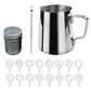 350ml Stainless Steel Milk Frothing Jug Kit with Powder Shaker