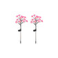 2pcs Solar Garden Lights Orchid Flower Outdoor Stake