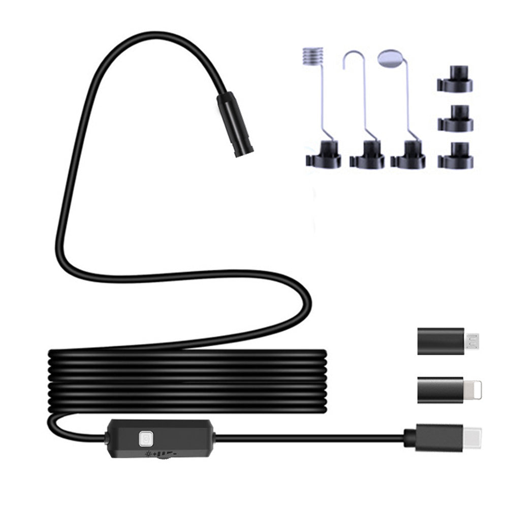 8mm 640x480 USB Type C Inspection Camera with 8 LED Lights