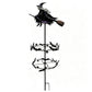 Halloween Witch Wind Spinner Garden Stake Metal Rotating Bat Star Windmill