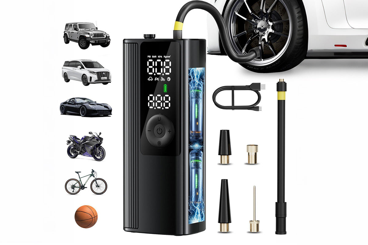 Portable Tire Inflator Cordless Air Pump for Car Motorcycle Bicycle