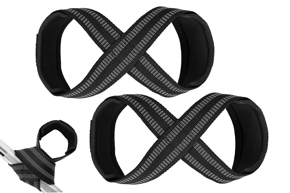 Figure 8 Lifting Straps for Deadlift Weightlifting – Reduce Grip Slip – Gym Wrist Belt