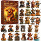 2D Highland Cow Advent Calendar 24 Days Christmas Countdown Calendar for Xmas Tree