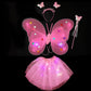 Girl's Luminous Princess Skirt and Wings Fairy Wand Headband Set