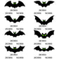 128Pcs 3D Black Bat With Glow Eyes Halloween Decorative Bats Wall Stickers