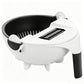 Multi Function Vegetable Cutter and Colander for Slicing Shredding Grating