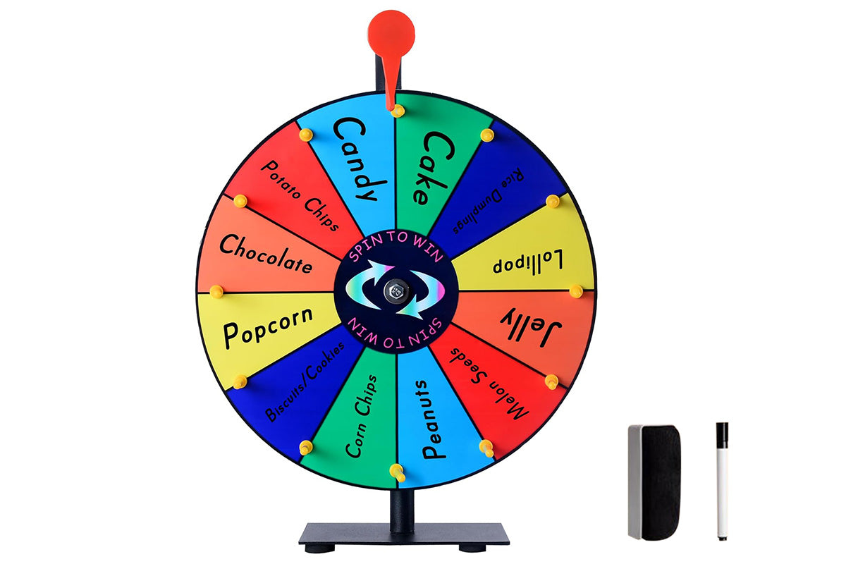 30cm Prizes Spinner With Stand Tabletop Prize Wheel For Game Carnival