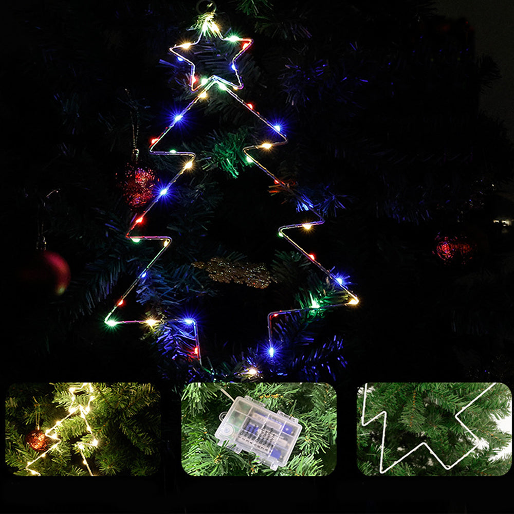 3Pcs Christmas Tree Light Indoor Xmas Table Decoration Light with Timer