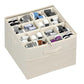 Shoe Organizer for Closet Foldable Shoe Storage Containers with Adjustable Dividers and Transparent Cover