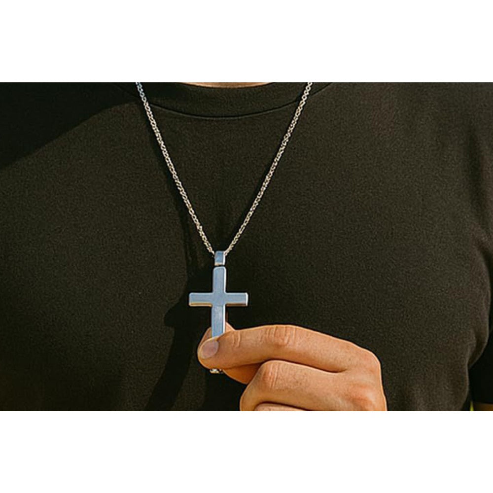 Meditation Necklace Cross Necklace Stress Reducing Breathing Necklace
