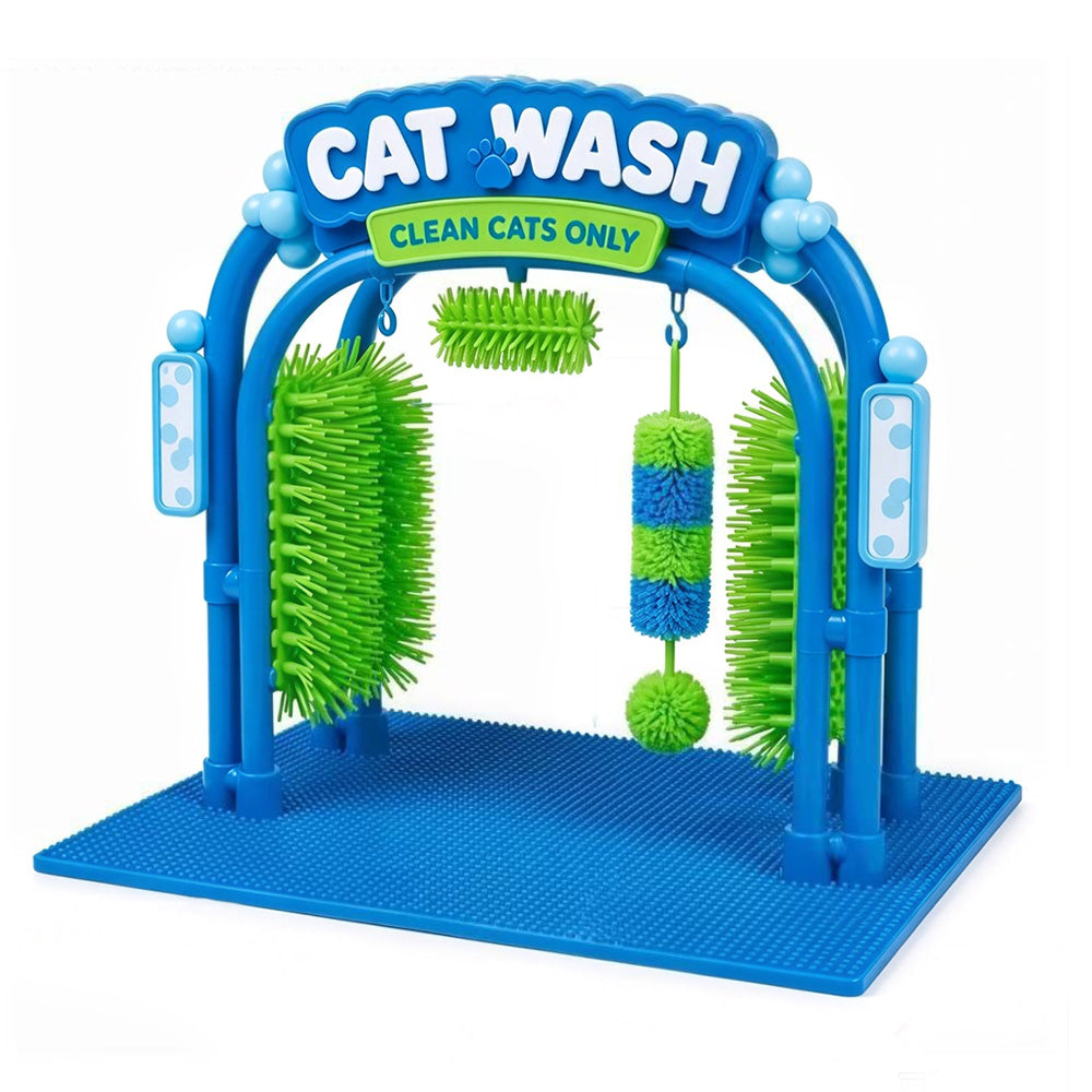 Cat Grooming Arch Station Kit for Self Brushing and Play