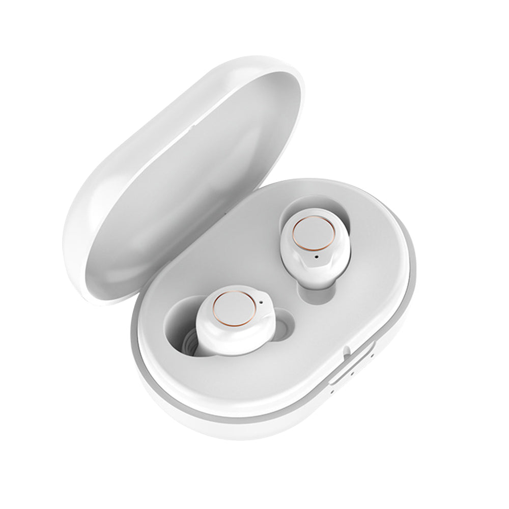 Hearing Aid In-Ear Enhancer Sound Voice Amplifier Rechargeable-Black/White