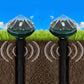 2Pcs Mole Repellent Solar Powered with Auto LED Lights for Mice Snakes Moles