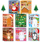 16Pcs Christmas Stickers DIY Stocking Stuffers Crafts Christmas Decorations