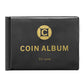312 Slots Black Coin Album Storage Book for Collectors Coins Stamps Badges Cards