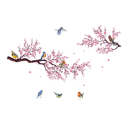 Tree Branch Birds Flying Wall Decal