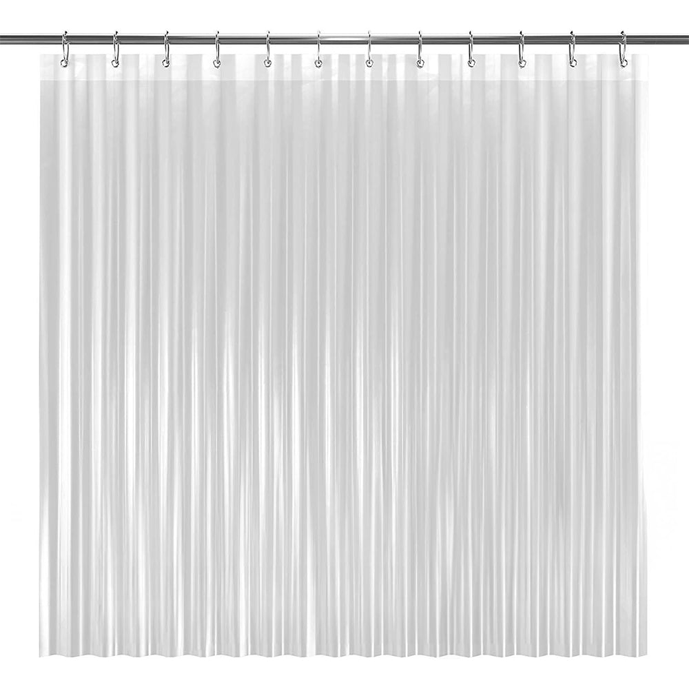 PEVA Waterproof Plastic Bathroom Shower Curtain with Rust Proof Grommets Clear