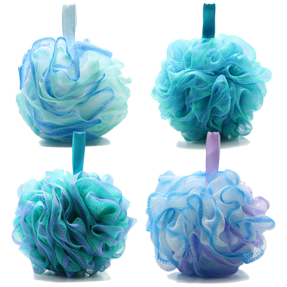 4PCS Loofah Sponge Bath Puff Exfoliating Cleaning Bath Ball Body Sponge Washer