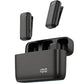 Dual Wireless Lavalier Mics with Charging Case Noise Reduction Lapel Microphone