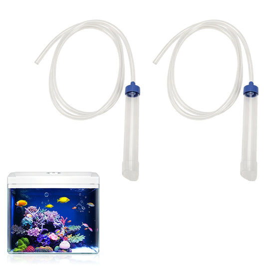 2Pack Aquarium Fish Tank Gravel Cleaner Syphon Vacuum Water Changer Pumps Siphon Hose