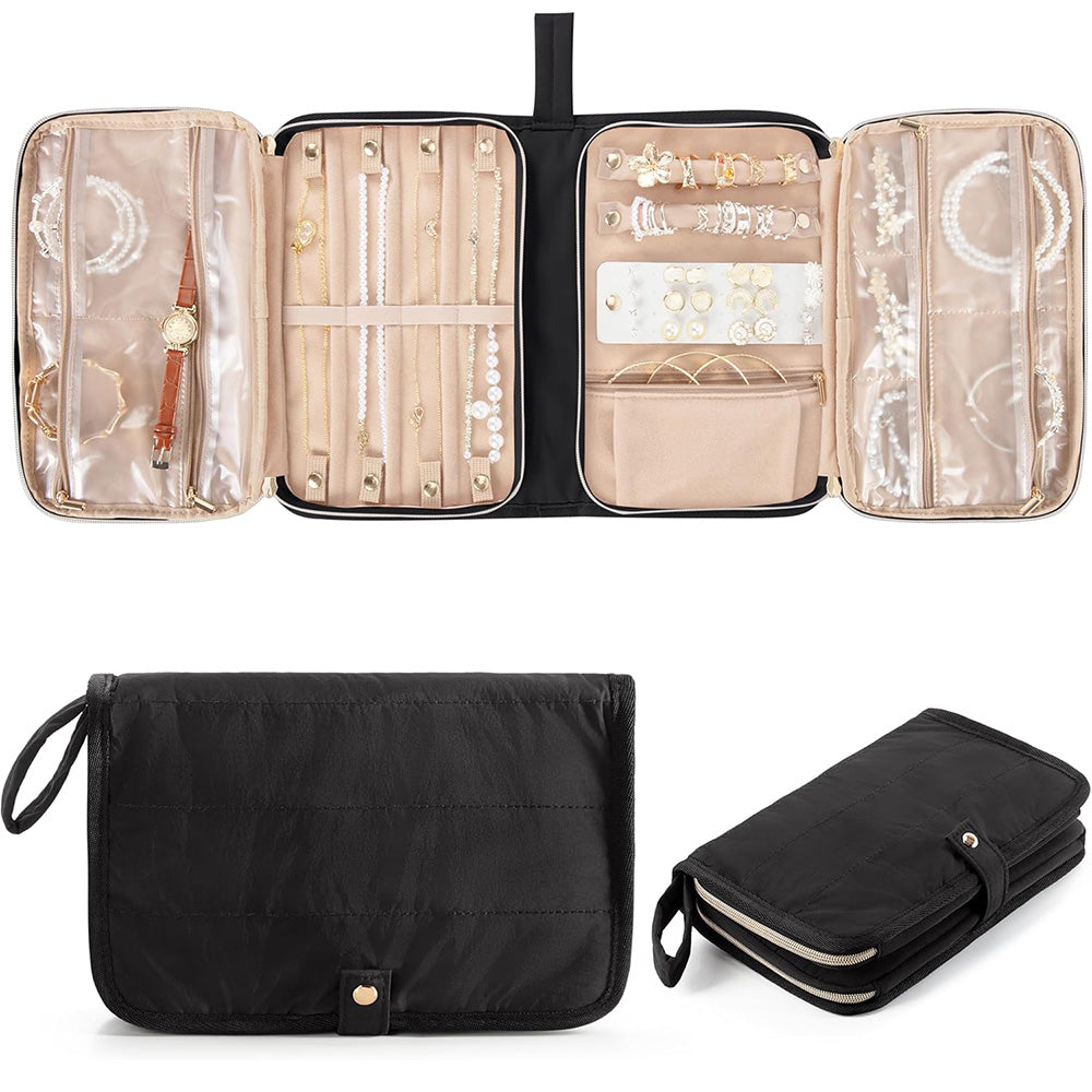 Travel Jewelry Organizer Foldable Case For Earrings Rings