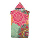 74*110cm Hooded Poncho Bathrobe Mandala Changing Robe Towel Beach Bath Quick Dry