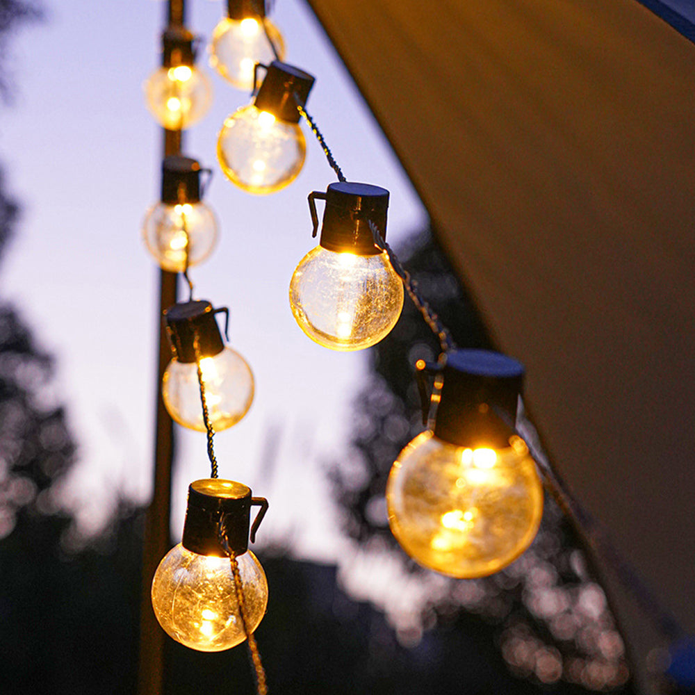 LED Solar String Lights Retro Garden Outdoor String Light Bulb Garden