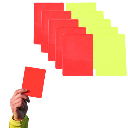 10Pcs Soccer Referee Card Set Red and Yellow Warning Penalty Cards