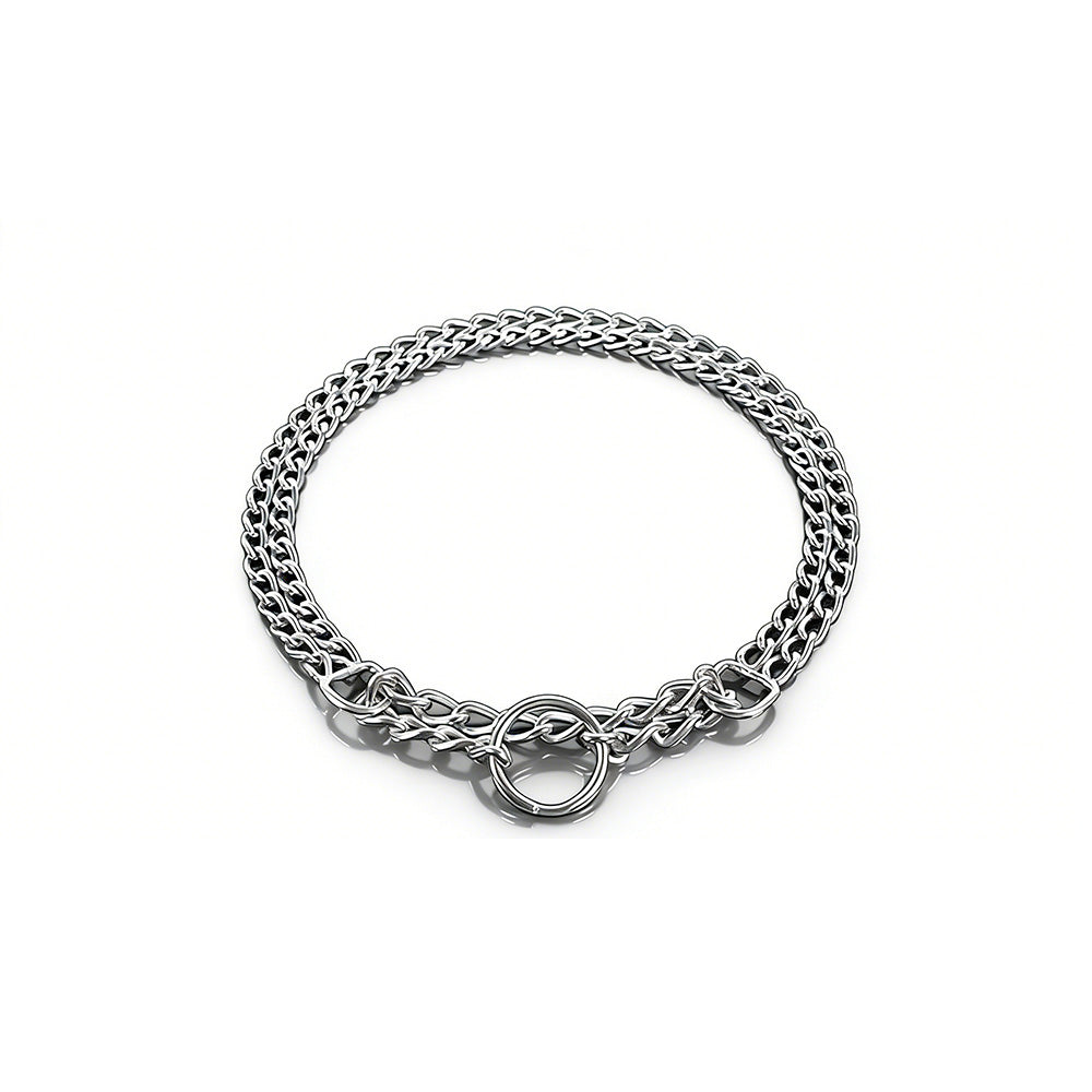 Dog Training Slip Collar Double-Row Chain for Large Dogs