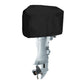 Outboard Motor Cover Engine Dust Cover Waterproof UV Resistant for Boat-Black