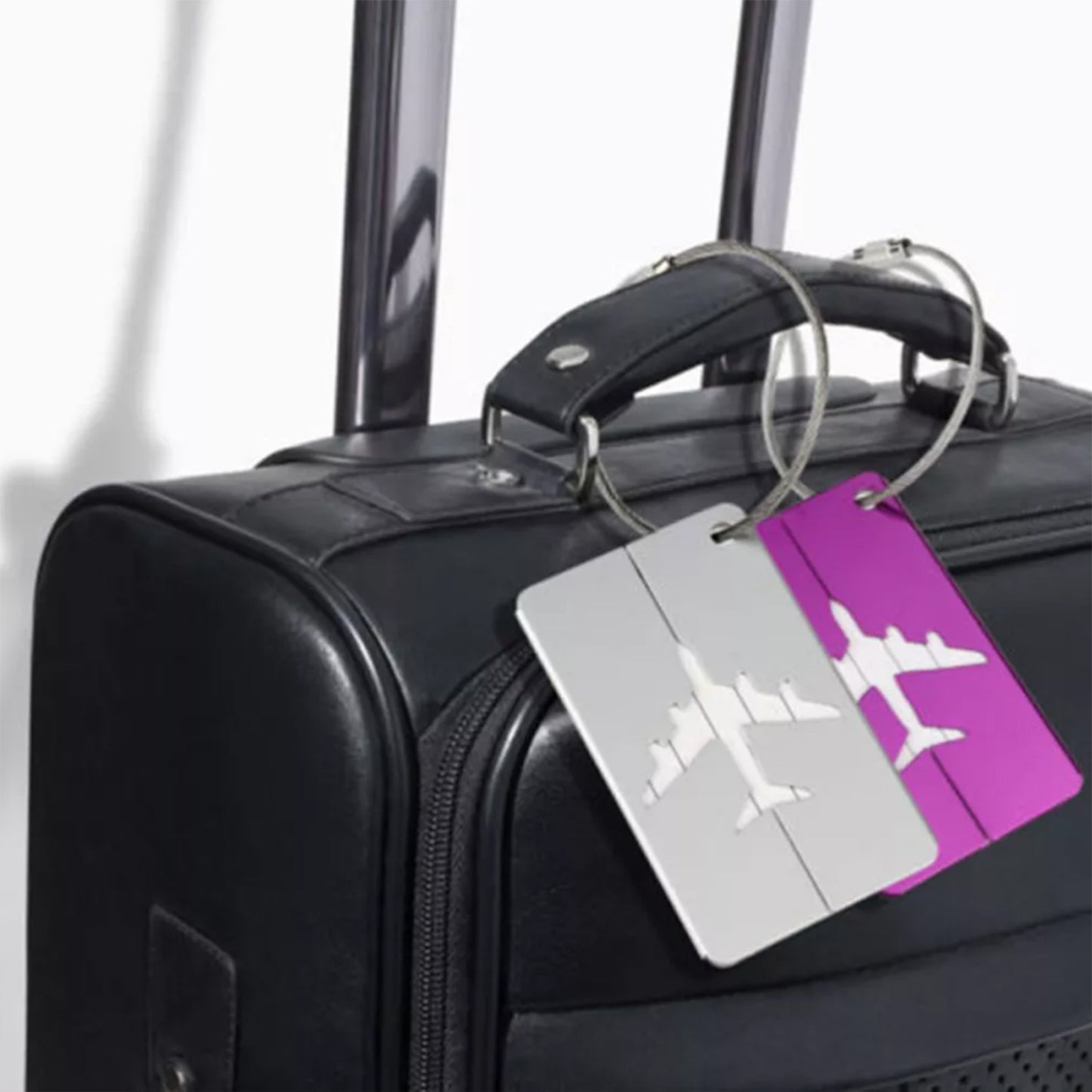4Pcs Portable Aluminum Alloy Anti Loss Luggage Tags Travel ID Labels