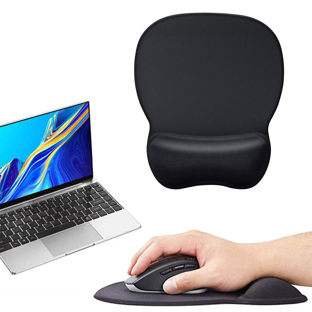 Ergonomic Mouse Pad with Silicone Wrist Rest for Wrist Comfort