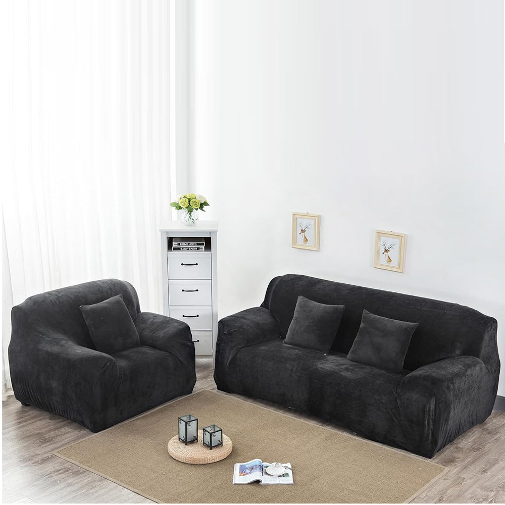 Velvet Plush Stretch Couch Cover