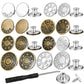 32 Pack Removable Screw Type No Sew Denim Jeans Buttons