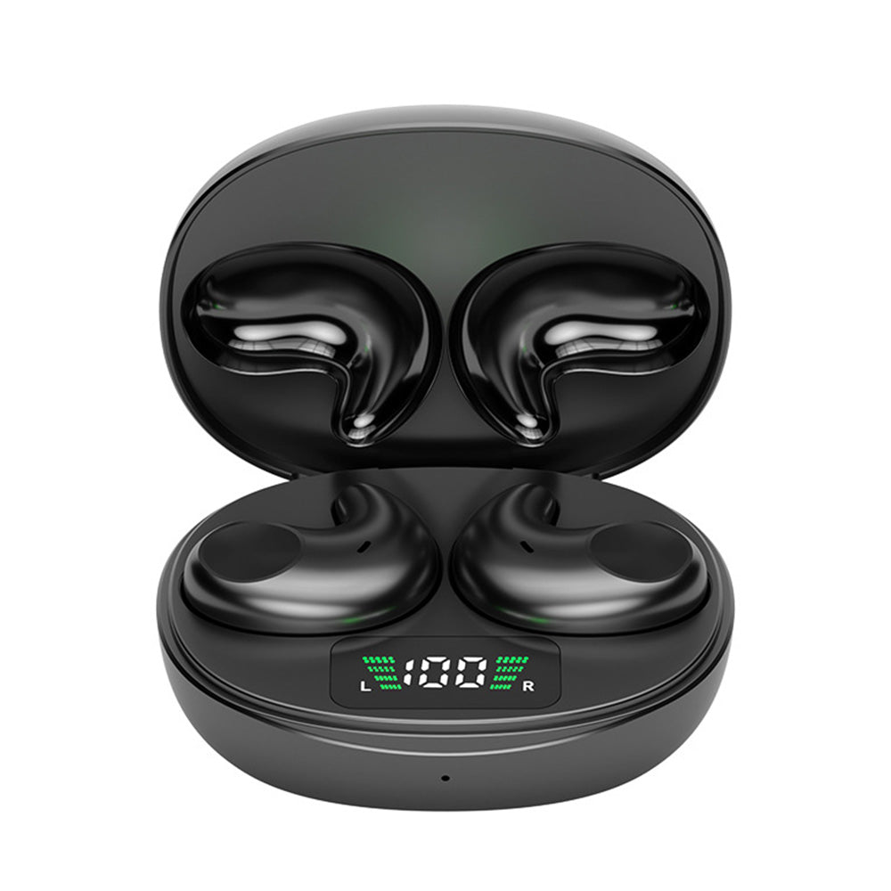 Open-Ear Bluetooth Headphones with Charging Case and Noise-Canceling Microphone