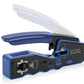 RJ45 Crimp Tool Pass Thru Ethernet Crimper for Cat5e Cat6 Cat6a 8P
