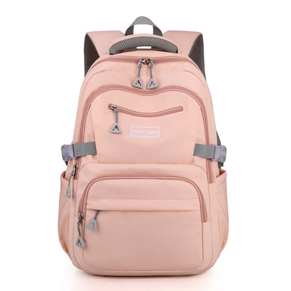 Backpack Solid Teenage Girls School Shoulder Bag Nylon