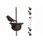 Vintage Mobile Bird Rain Chain Garden Hanging Pendant Craft Wind Chime for Outdoor Gutter