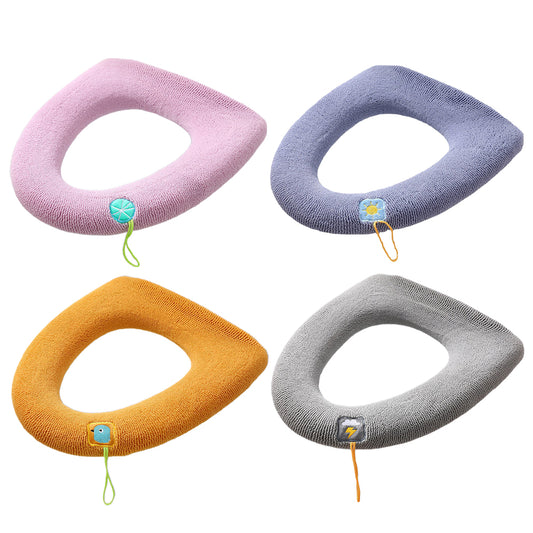 4PCS Winter Warm Soft Washable Toilet Seat Closestool  Cover Pad