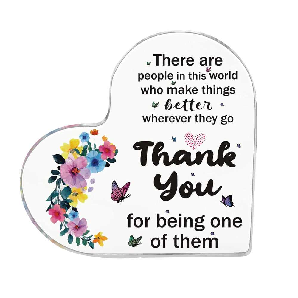 Appreciation Gift Acrylic Heart Shaped Keepsake Desktop Decor