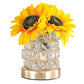 3-Color Dimming Wireless Sunflower Lamp Rechargeable Touch Table Light