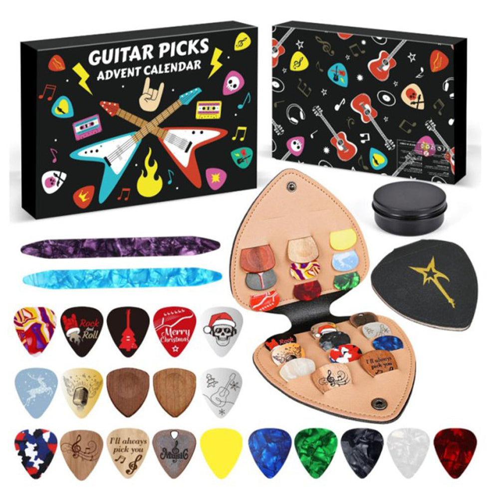 Advent Calendar Christmas Gift Guitar Picks for Guitar Bass Ukulele Players