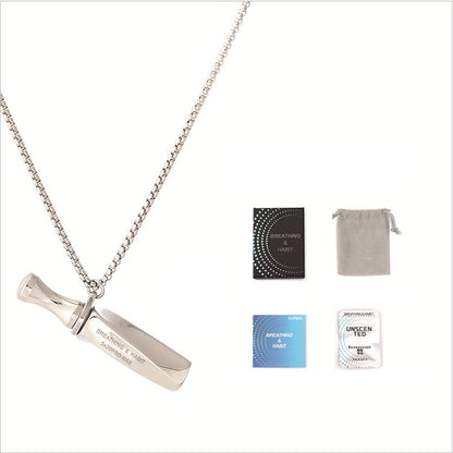 Breathlace Necklace Stainless Steel Breathing Pendant Necklace