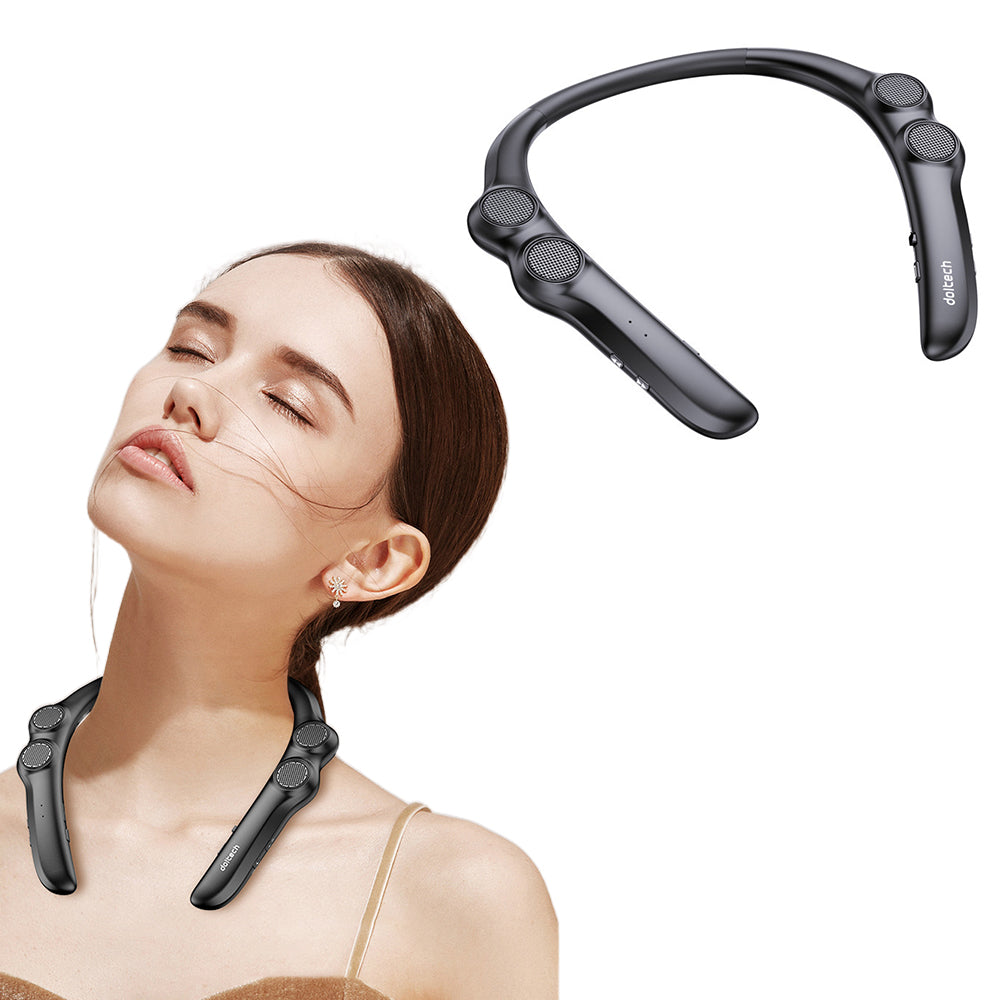 Neckband Bluetooth Speaker Wireless Wearable Speaker with 3D Stereo Sound and Mic