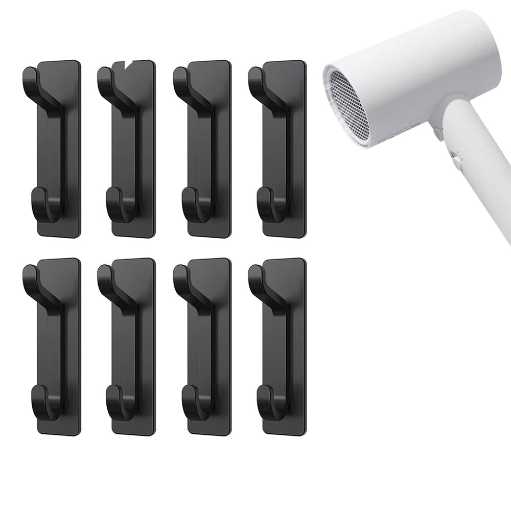 8Pcs Self Adhesive Wall Hook Double Hook Hanger Home Kitchen Bathroom Hanger Cabinet Tool