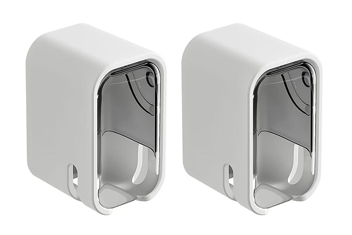 2Pcs Toothbrush Holders Wall Mounted Tooth Brush Holder with Cover for Shower