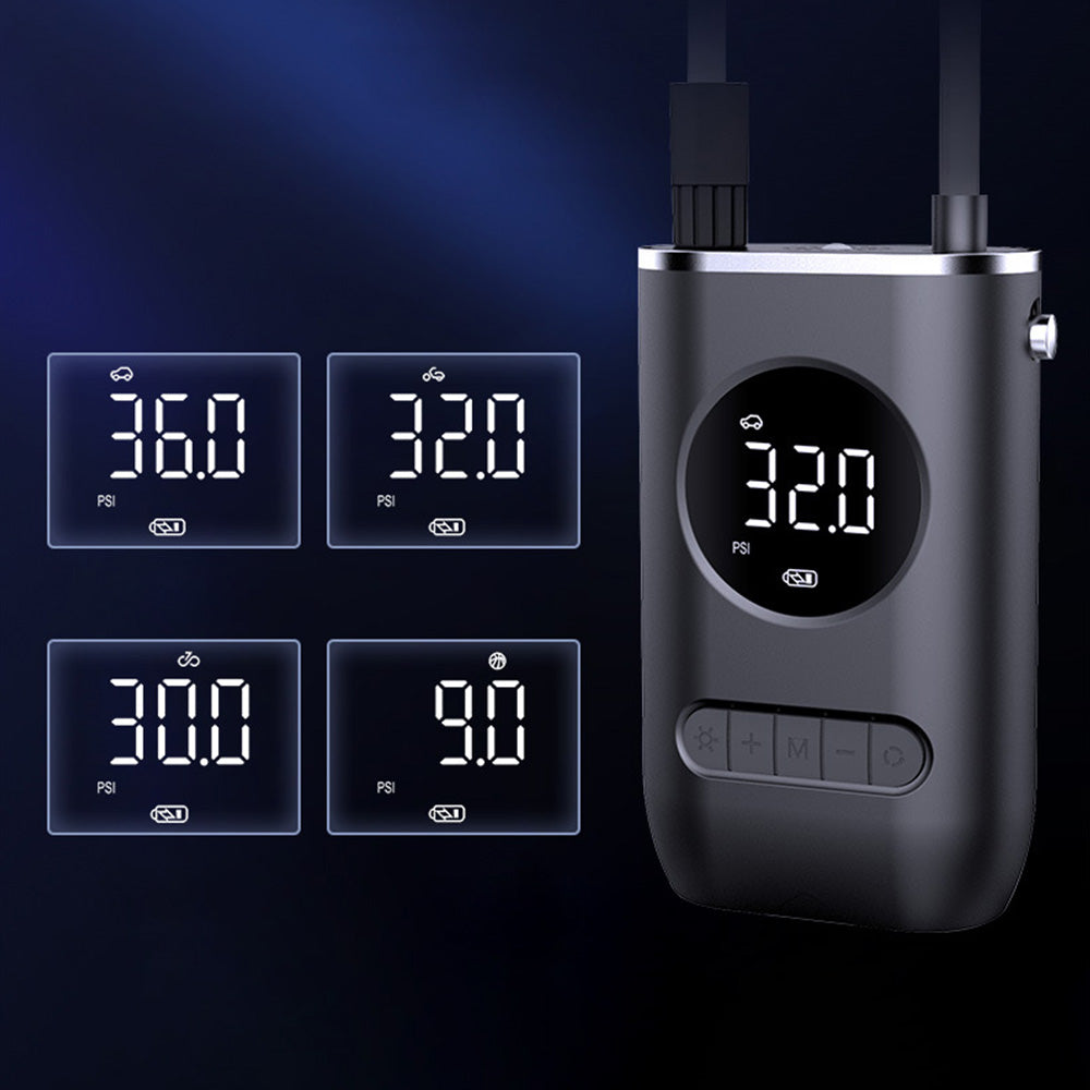 Portable Car Tire Air Inflator Rechargeable Cordless Tyre Electric Pump