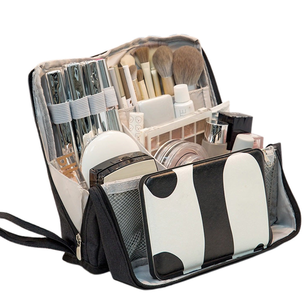 Large Capacity Standing Makeup Bag Travel Makeup Organizer Cosmetic Bag