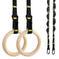 Wooden Gymnastic Rings Set Adjustable Fitness Rings for Home Workouts